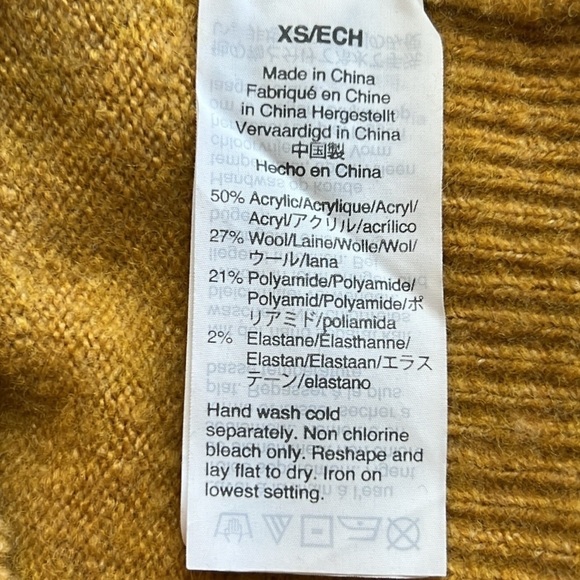 Madewell Westgate V-Neck Sweater in Coziest Yarn SZ XL Gold - Picture 6 of 10